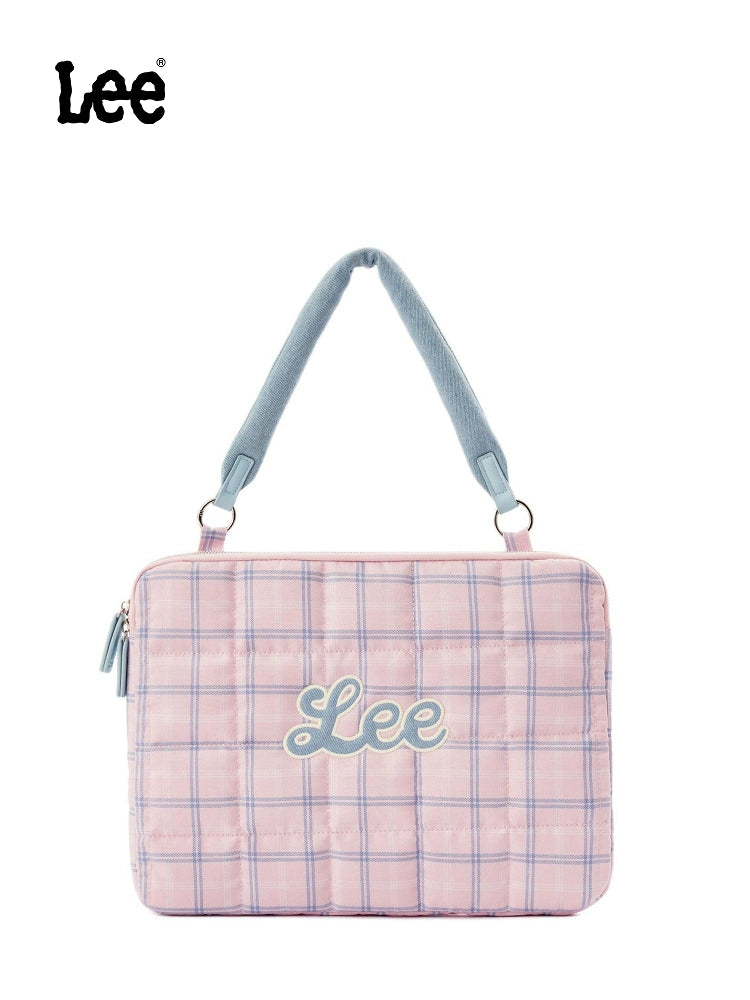 Lee Contrast Checked Tote Bag