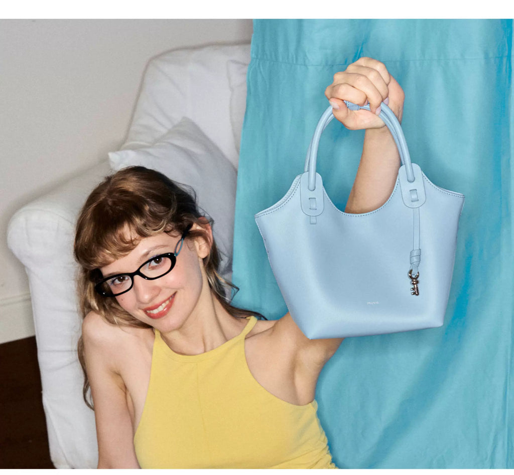 MUVA Leather High-end Small Bag Bucket Bag