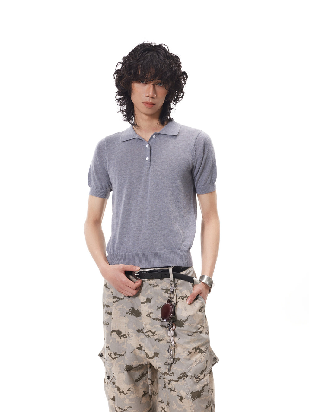 BTSG knitted polo Tee