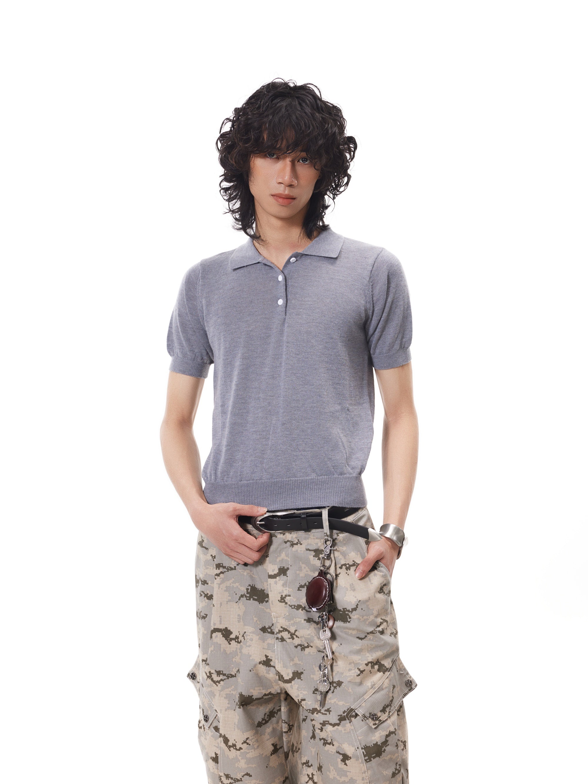 BTSG knitted polo Tee