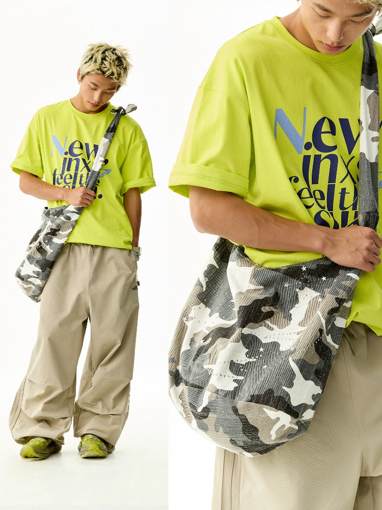 NewJNXS Camouflage Hot Diamond Large Capacity Stray Bag