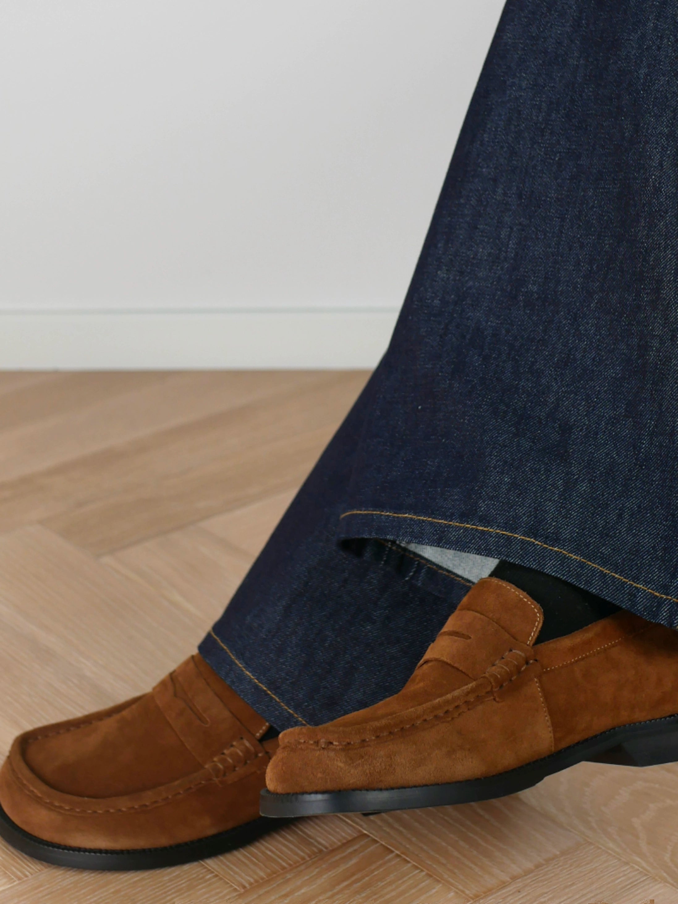 NO LOGO Loafers One-pedal Leather Shoes