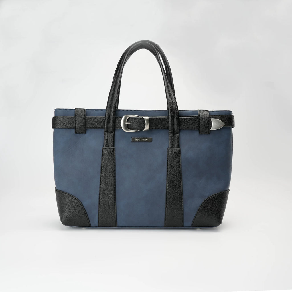 Southfish Leather Strap Tote Bag