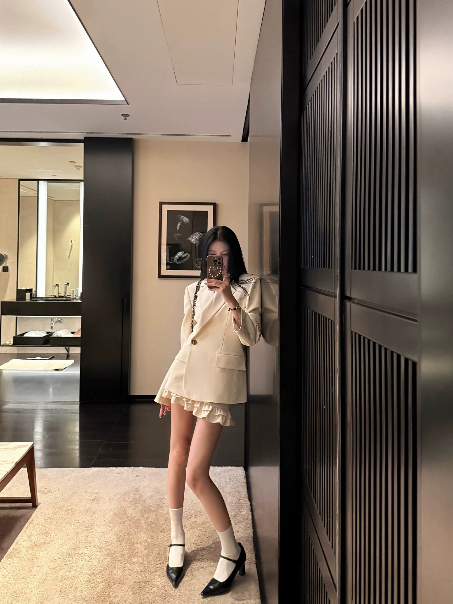 YOUNG KYLIN Temperament Blazer Short Skirt Suit
