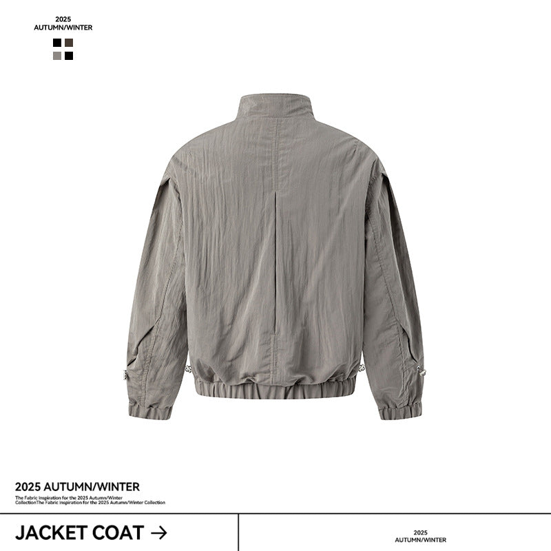 UNF Loose Long Sleeve Stand-Up Jacket