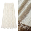 ZIHE Hollow Lace Fringed Dress
