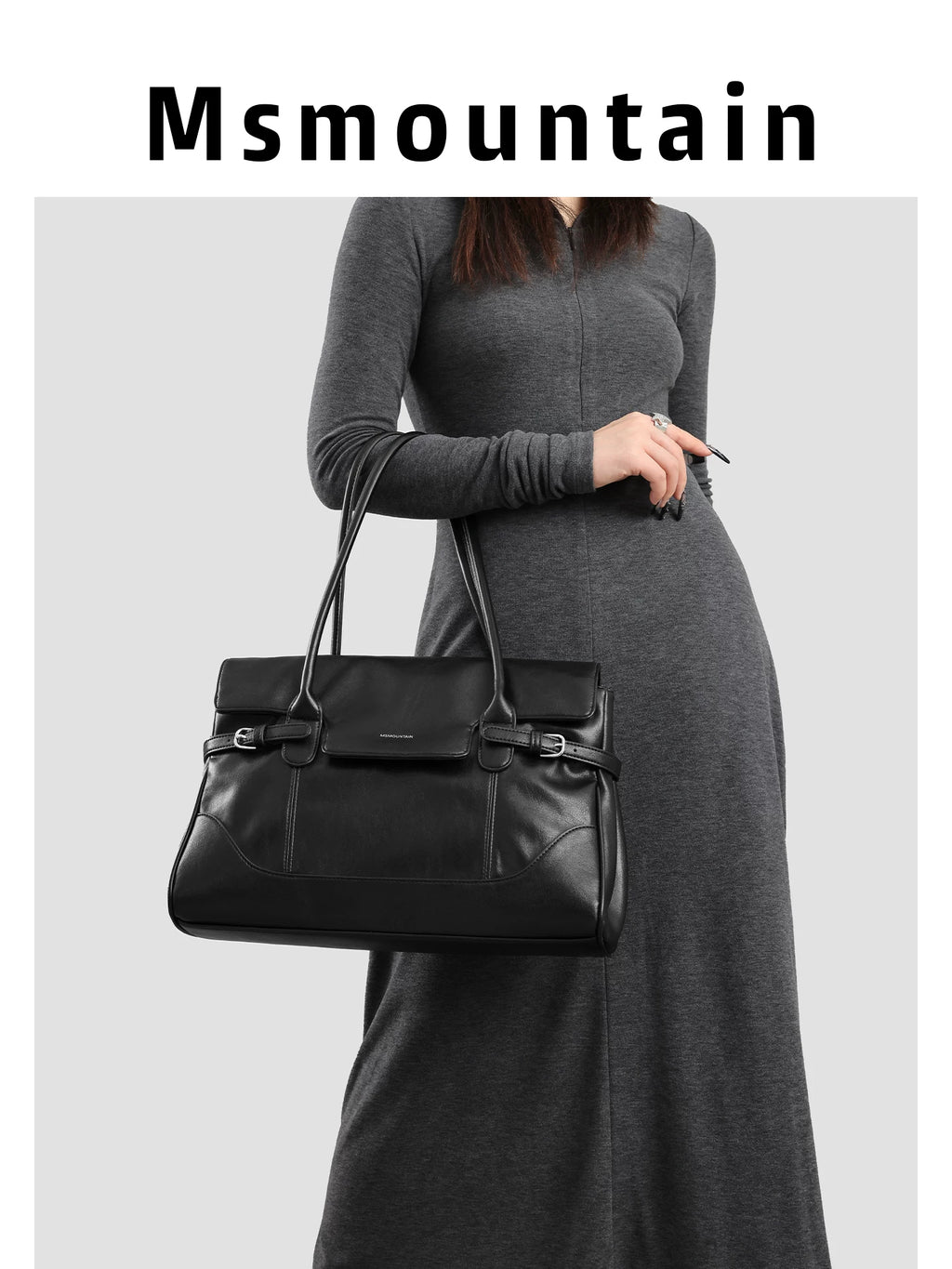 Msmountain Leather Large Capacity Premium Handbag