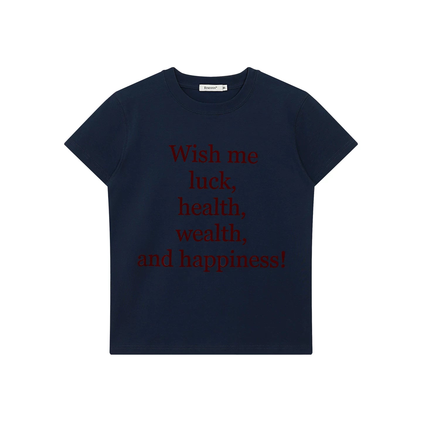 FUNKYFUN Make A Wish Slogan Printed Versatile Tee