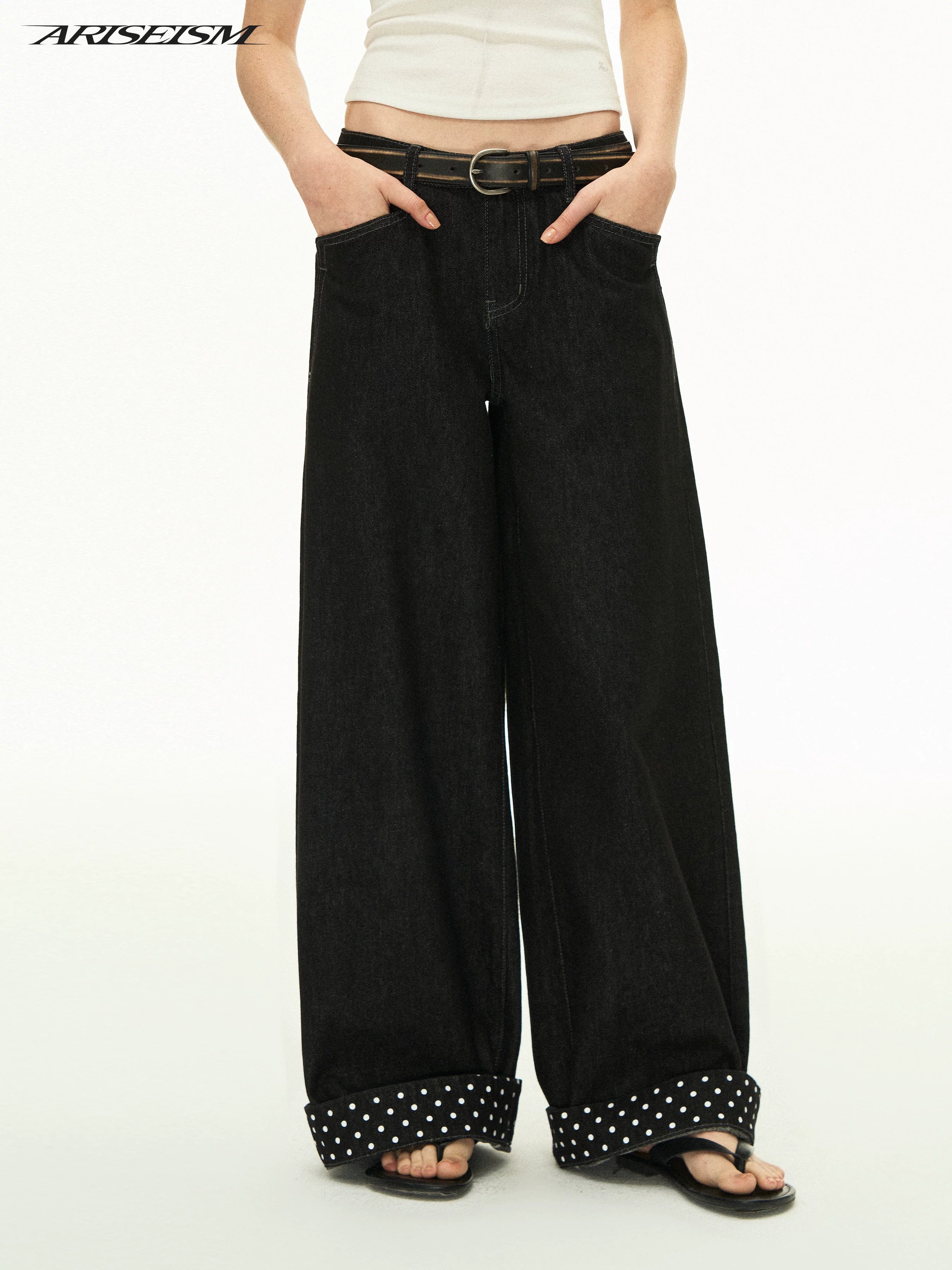 Ariseism Vintage Loose Wide Leg Jeans