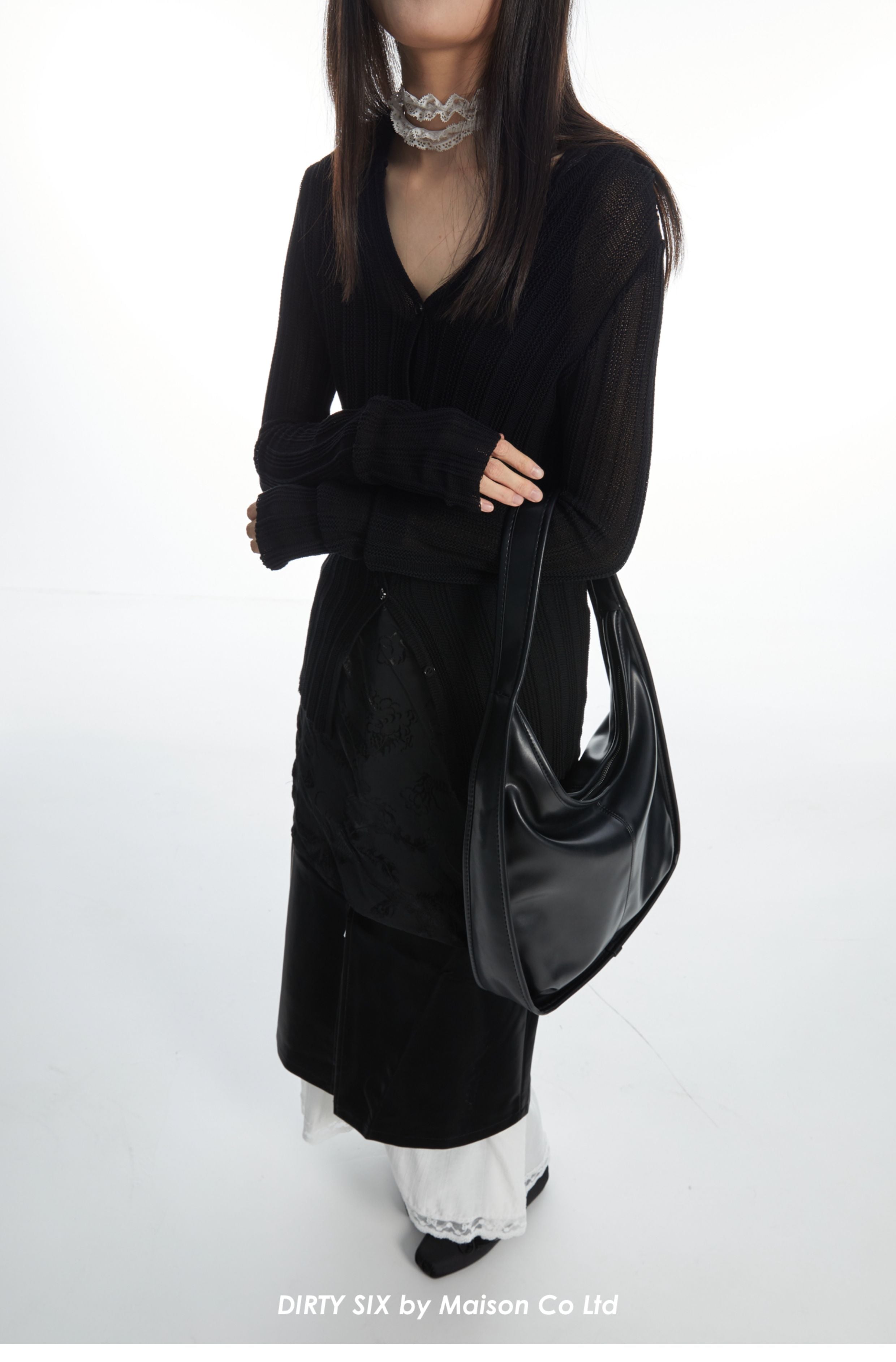 DirtySix • Black Swan Shoulder Tote Bag