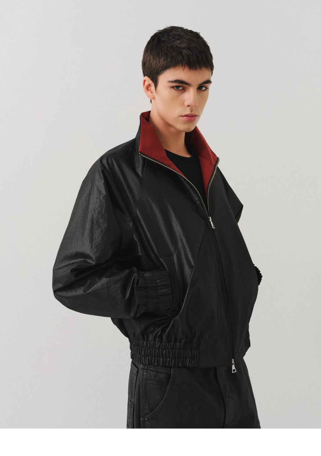 VLABMADE Vintage Stand-up Collar Loose-sleeved Jacket