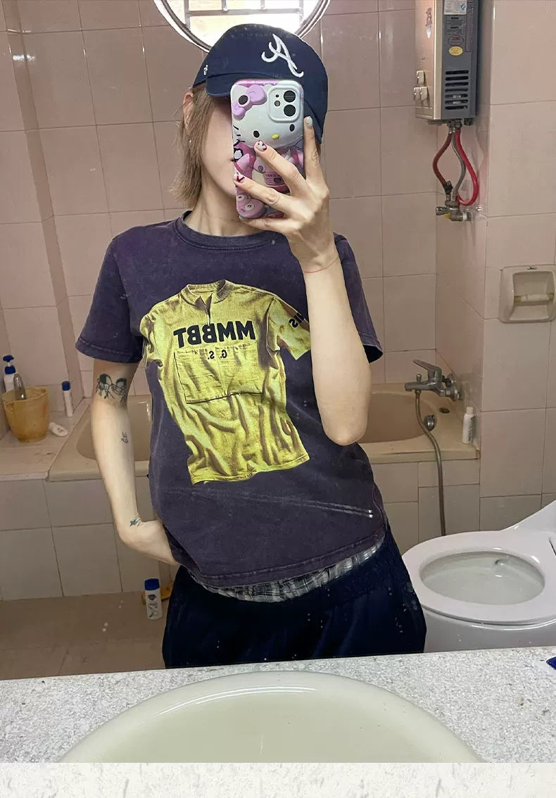 MMBBT Fun Clothing Printed Crew Neck Short Tee