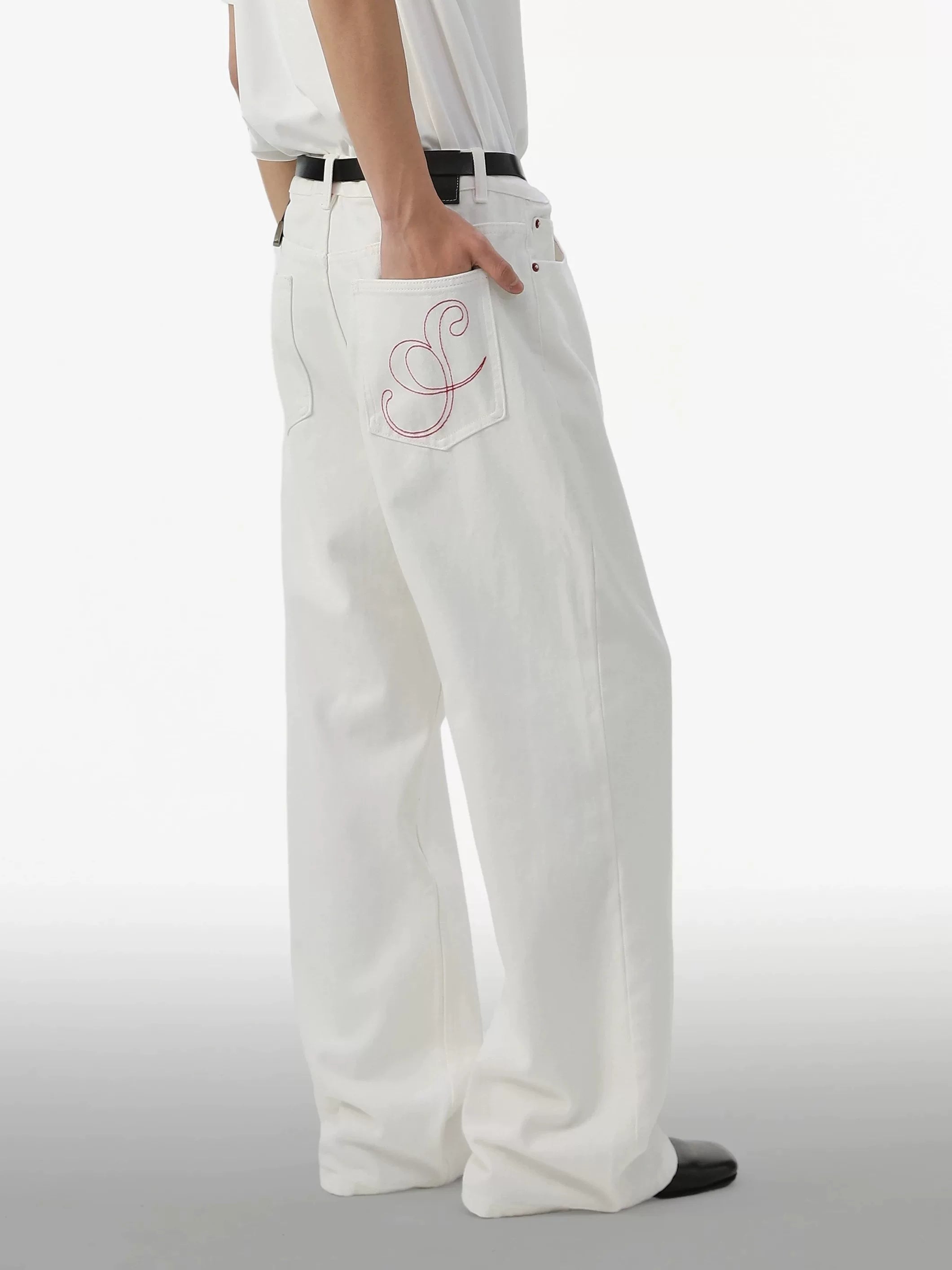 4JUNKS Contrast Inner Coats A-line Jeans