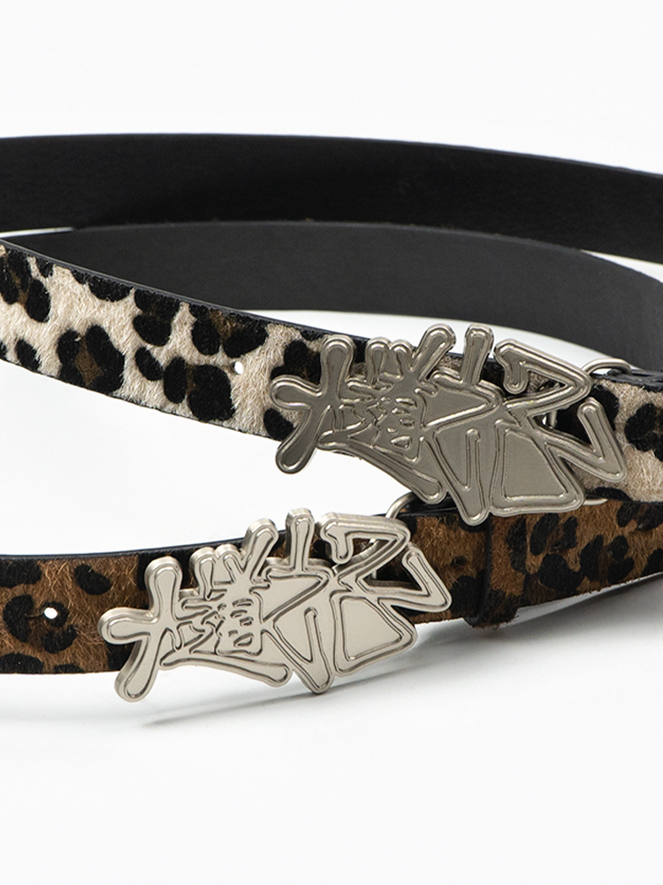 AVENUESON Two-color Leopard Print Belt