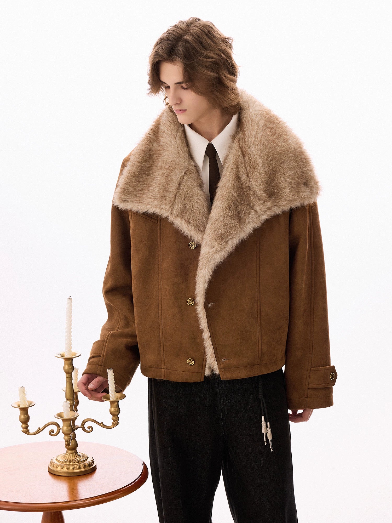 CHOR Lapel Suede Jacket