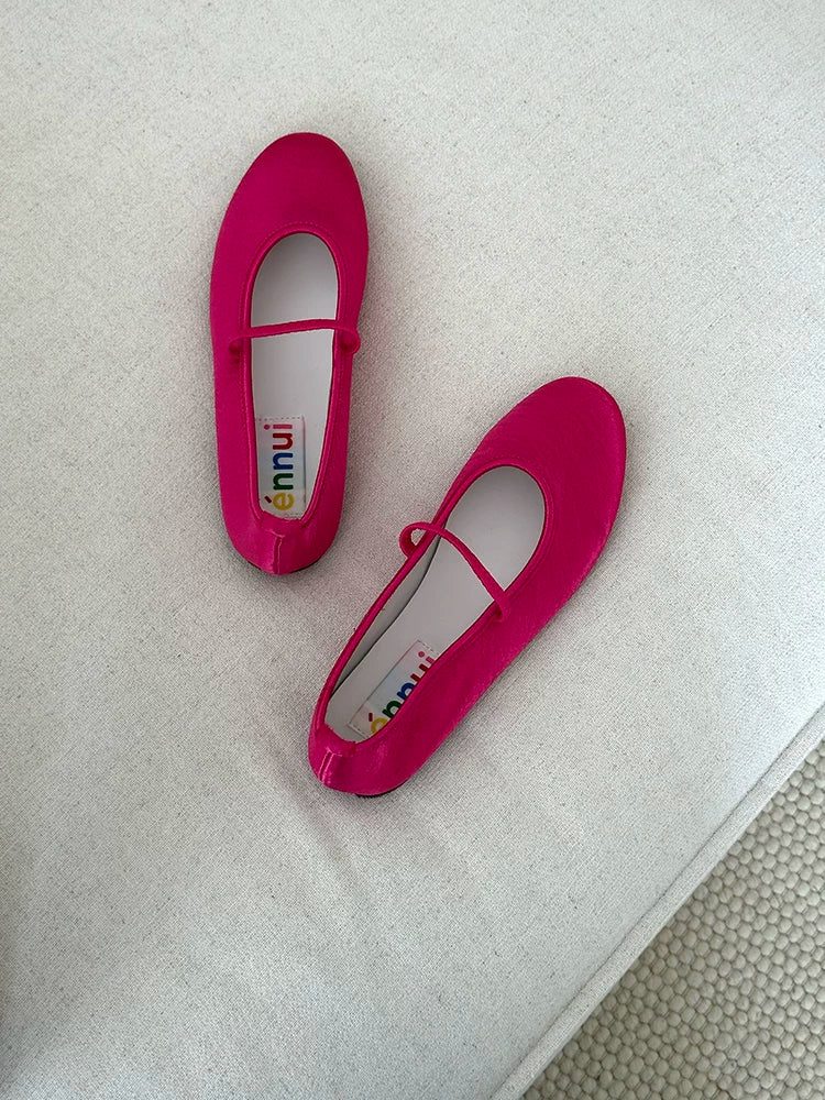 Ennui One-pedal Women's Shallow Mouth Mary Jane Flats