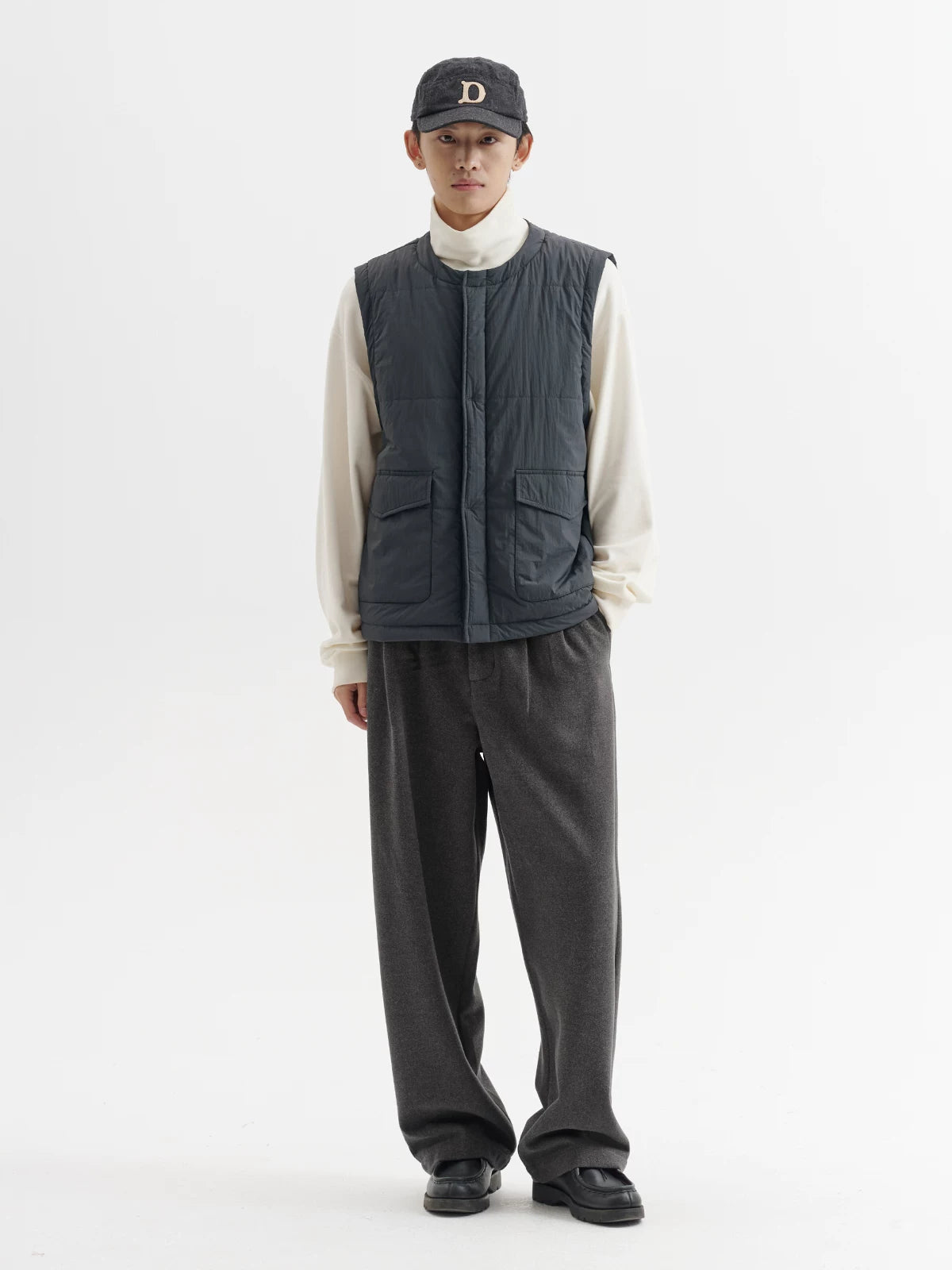 BUTTBILL New Shirley Cotton Crew Neck Cotton Jacket Vest