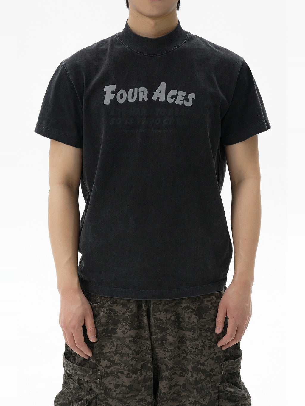 TH90CREW Retro Color Scheme with Semi-turtleneck Tee Inside