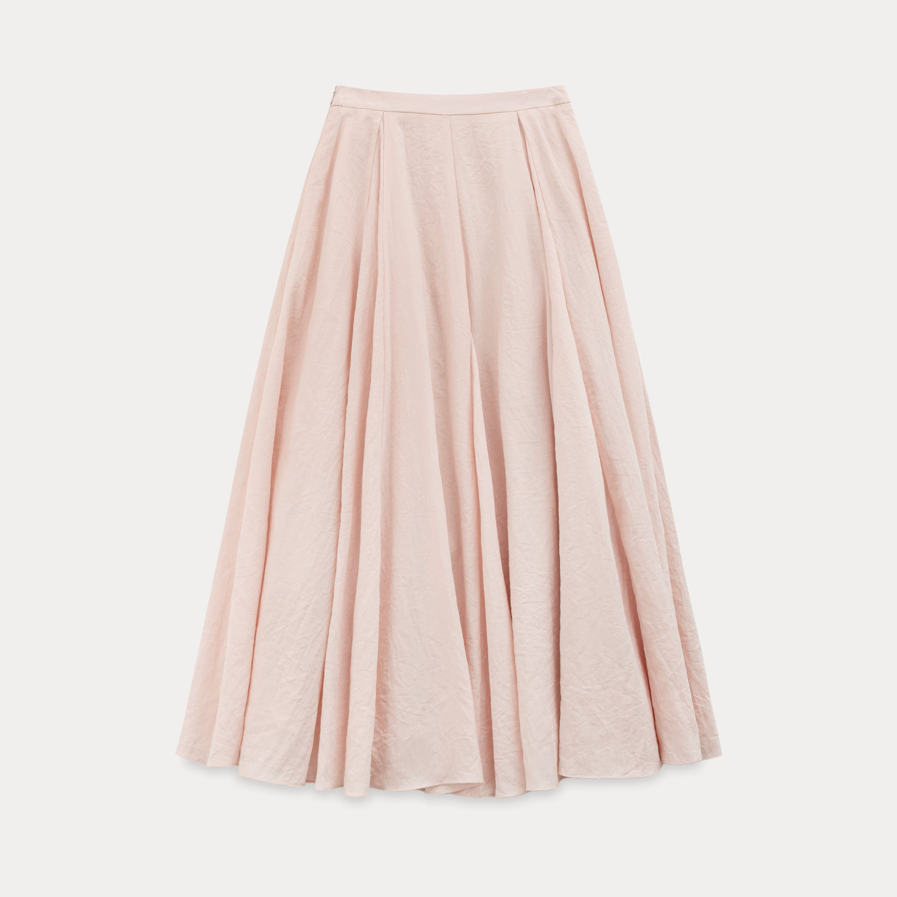 EGGKA High Waist Casual Drape Skirt