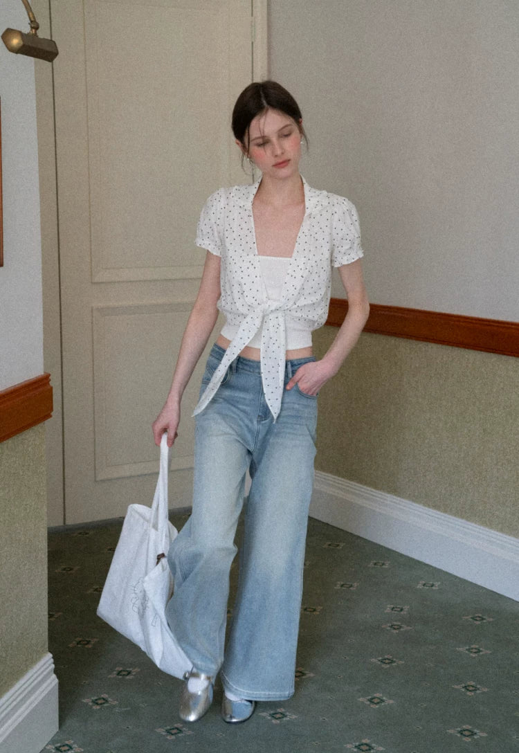 EGGKA Vintage Versatile Low-rise Straight Jeans