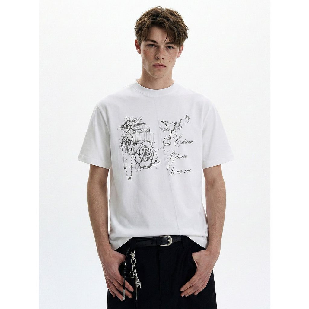 MADEEXTREME Hand-painted Printed Casual Tee