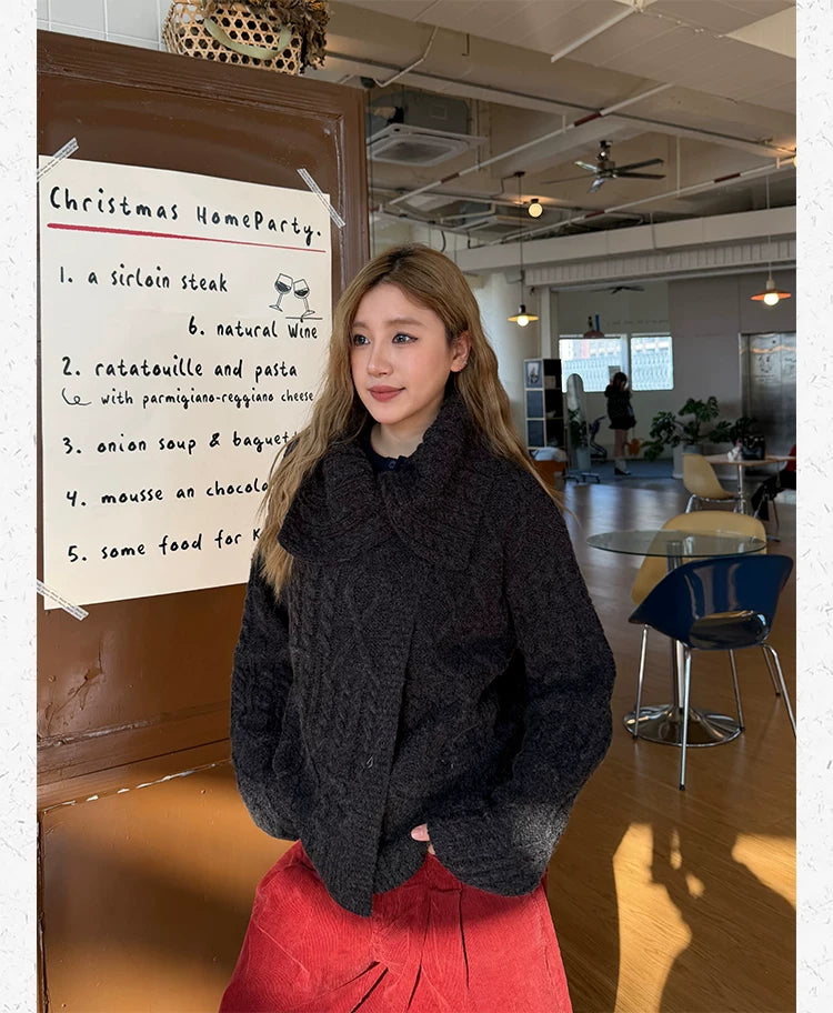 CCYE Lapel Lazy Sweater Jacket