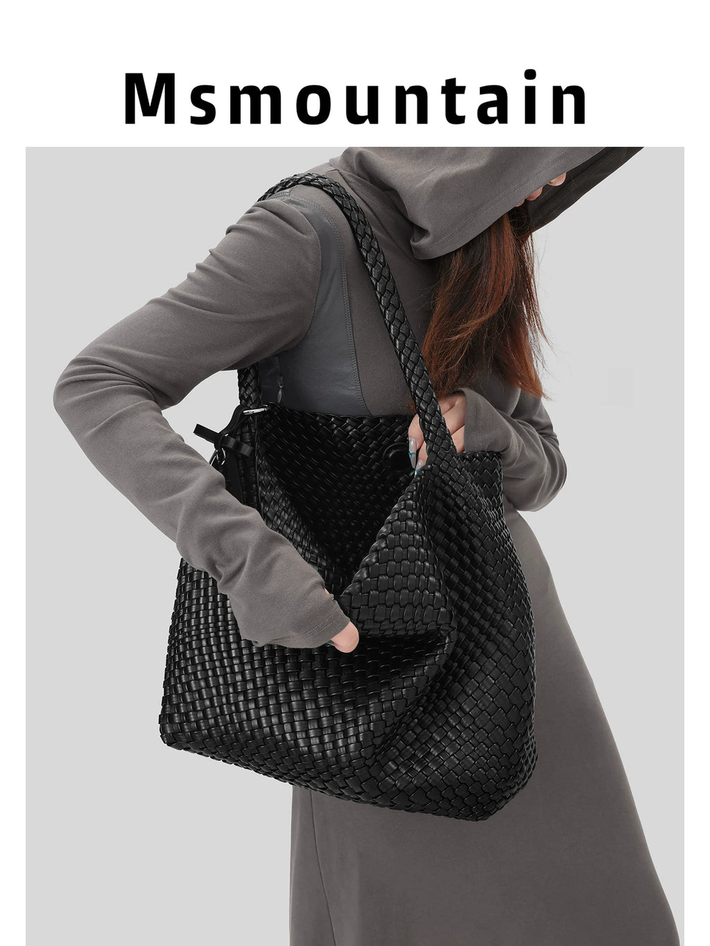 Msmountain Niche Woven Large Capacity Tote Bag