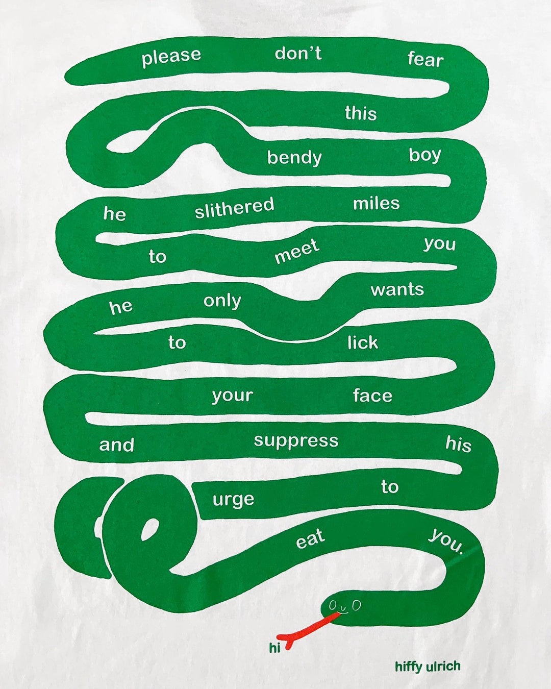 Wang Youbing Studio! Snake 220g 100% Cotton Tee