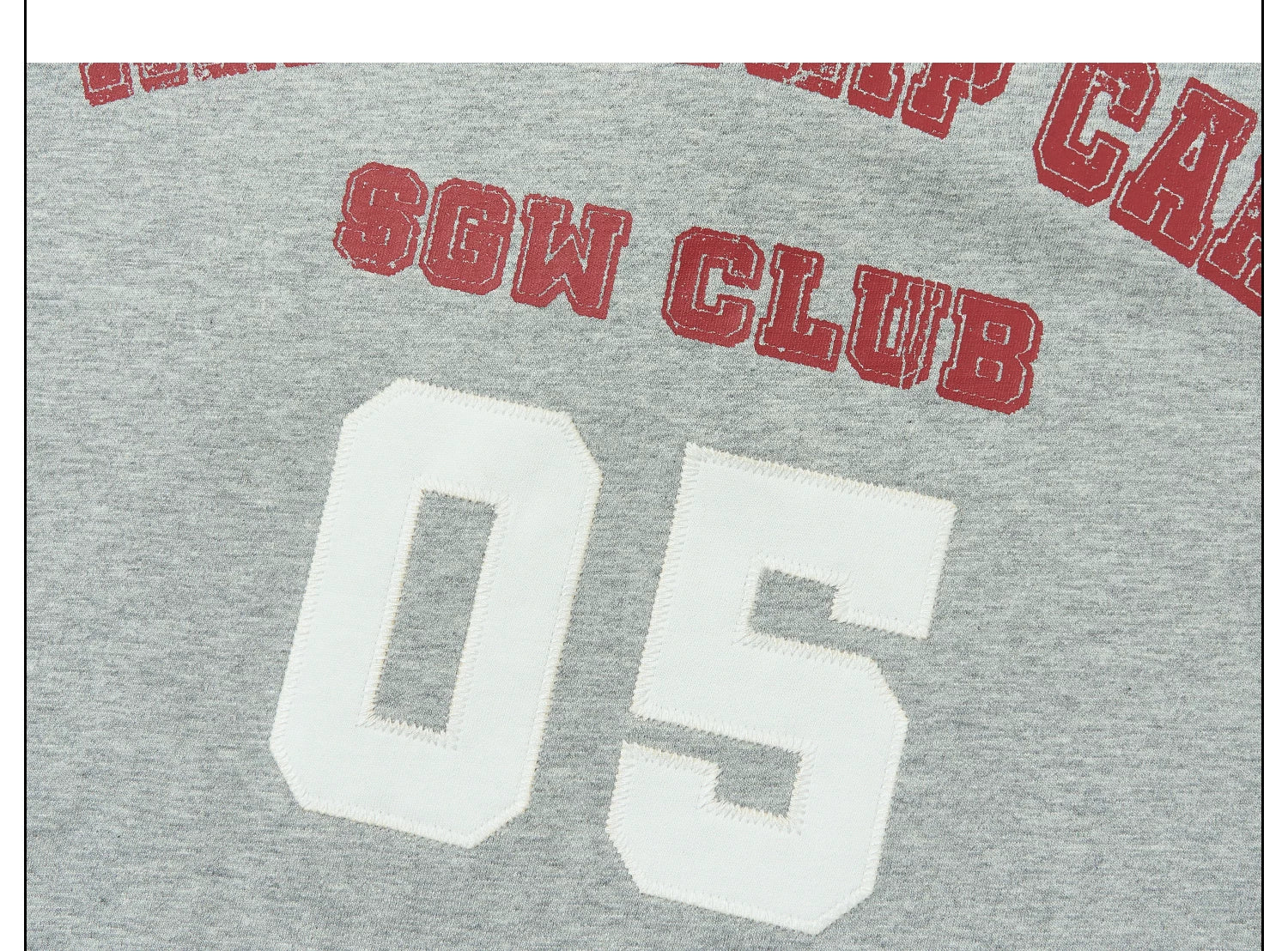 SAXGENWON Sticker Embroidery Splicing Print Front Shoulder Tee