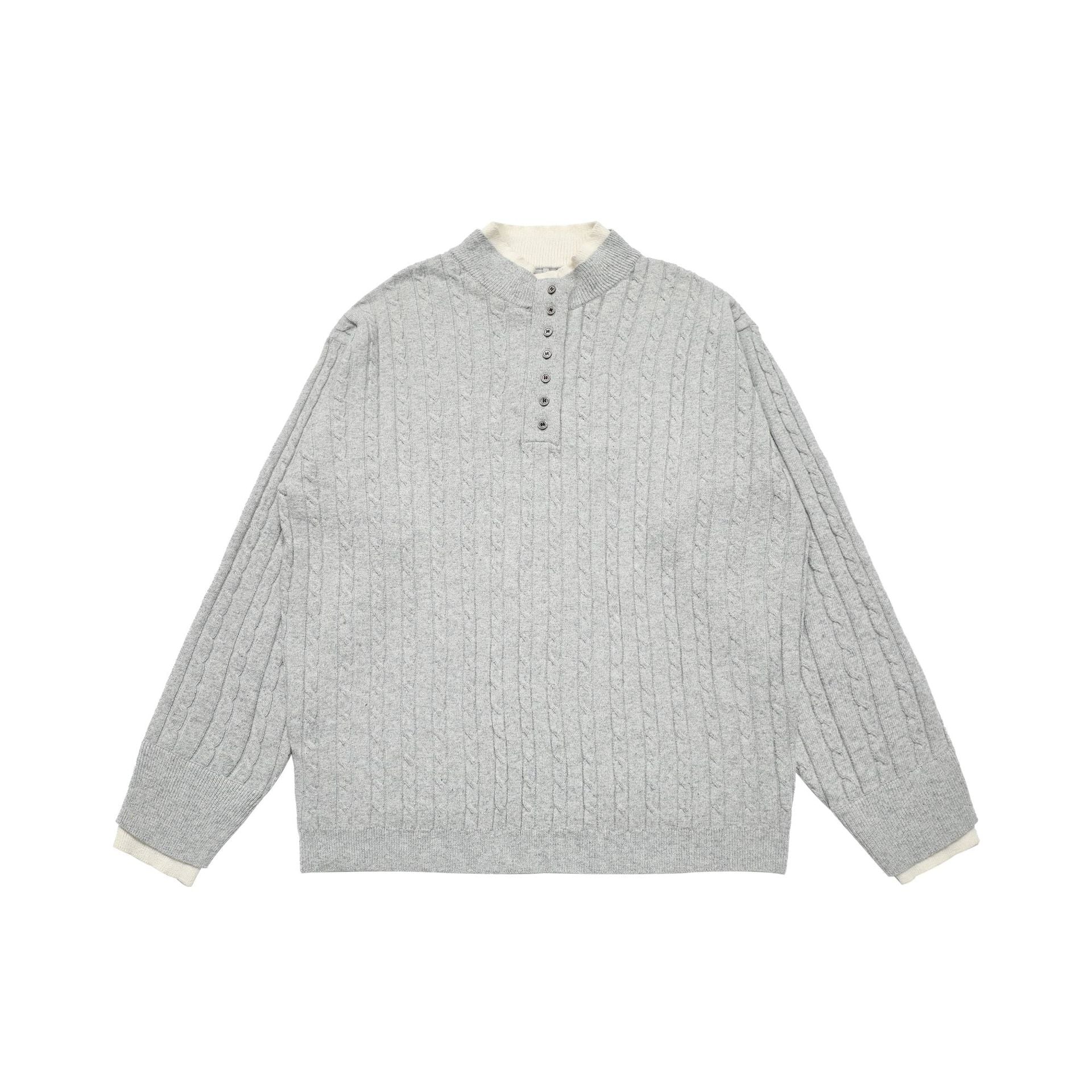 CHANYOOU Vintage Fake Two-piece Twist Knitted Sweater