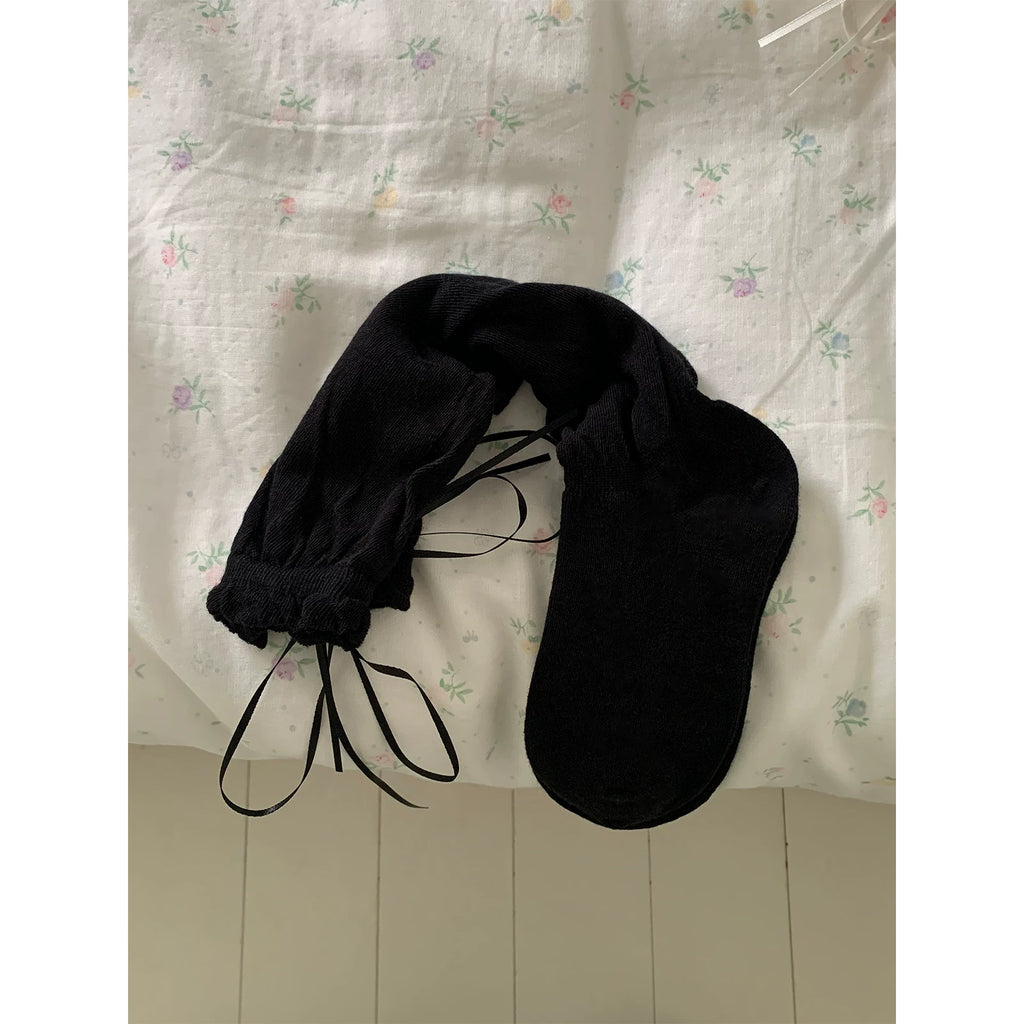KANO Girl Bow Bubble Mouth Stacking Socks
