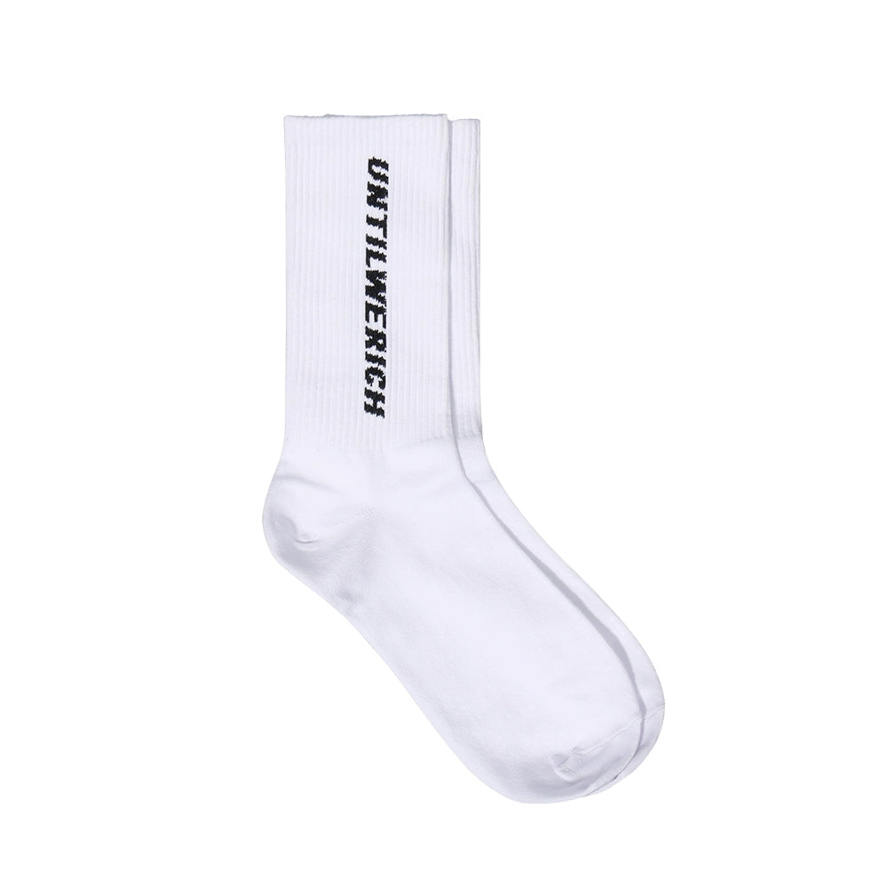 UNTILWERICH Street Solid Color Sports Cotton Medium Tube Socks