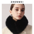 ZHENWEI Real Fox Fur Scarf