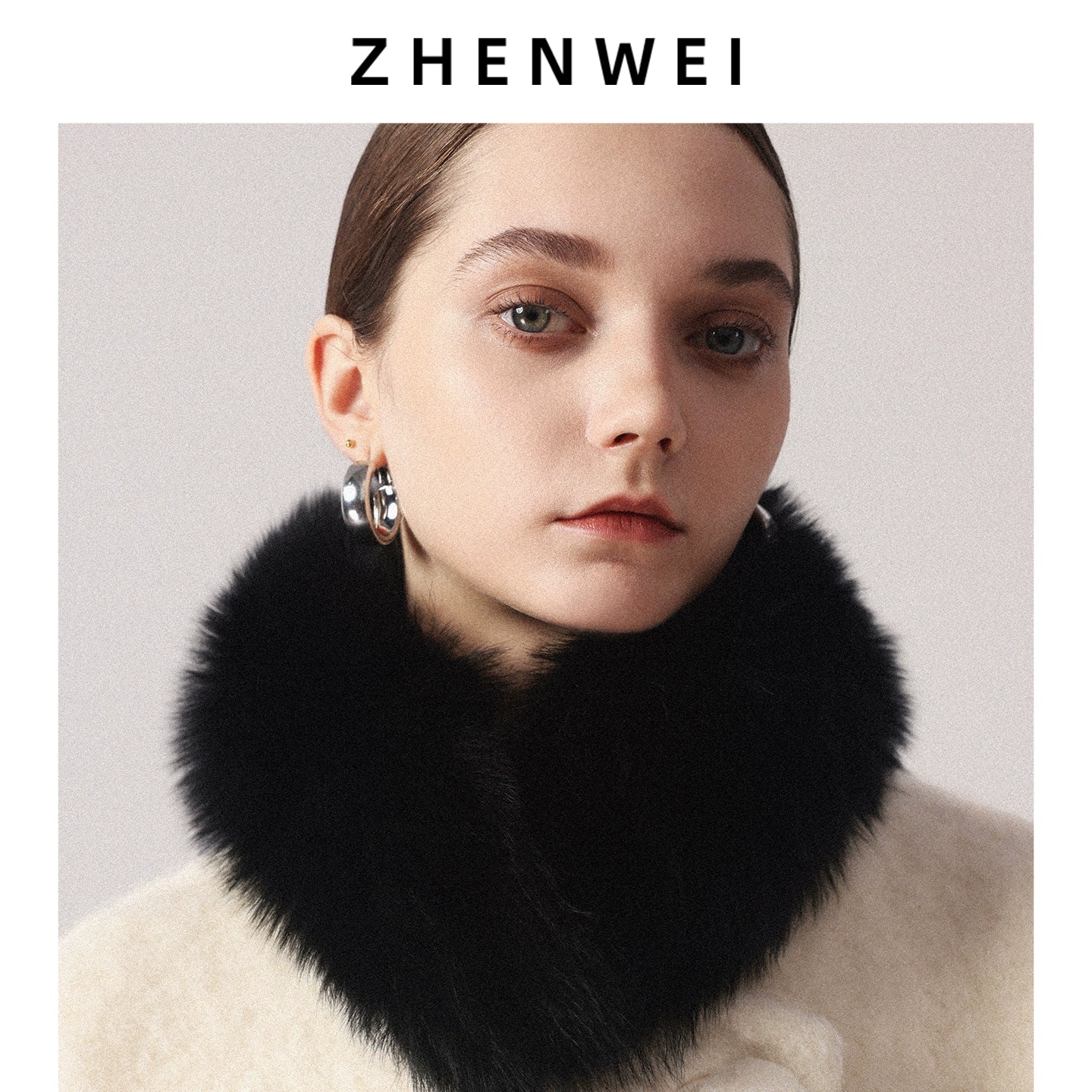 ZHENWEI Real Fox Fur Scarf