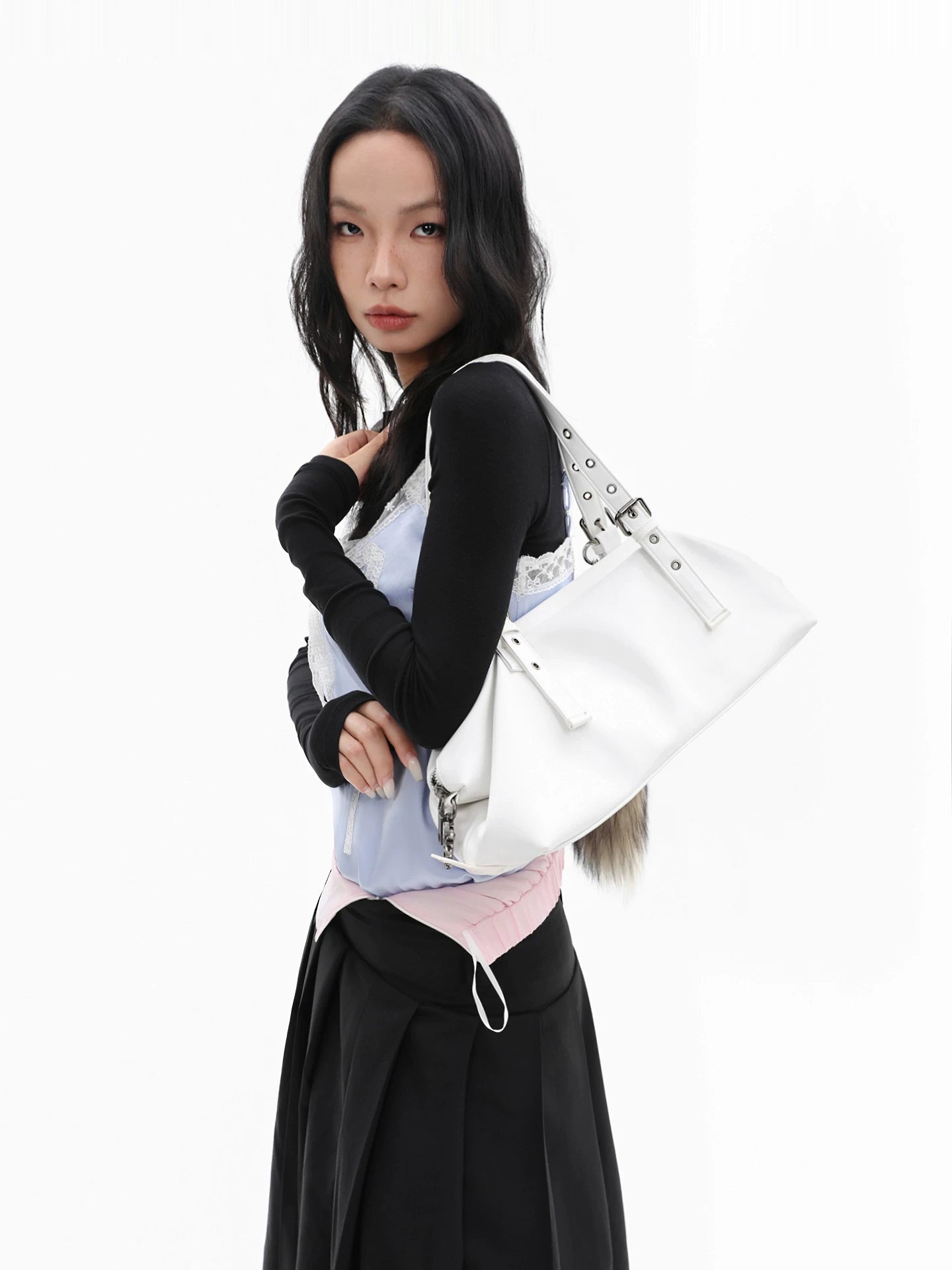 JANDRESS Soft Leather Versatile Shoulder Underarm Bag