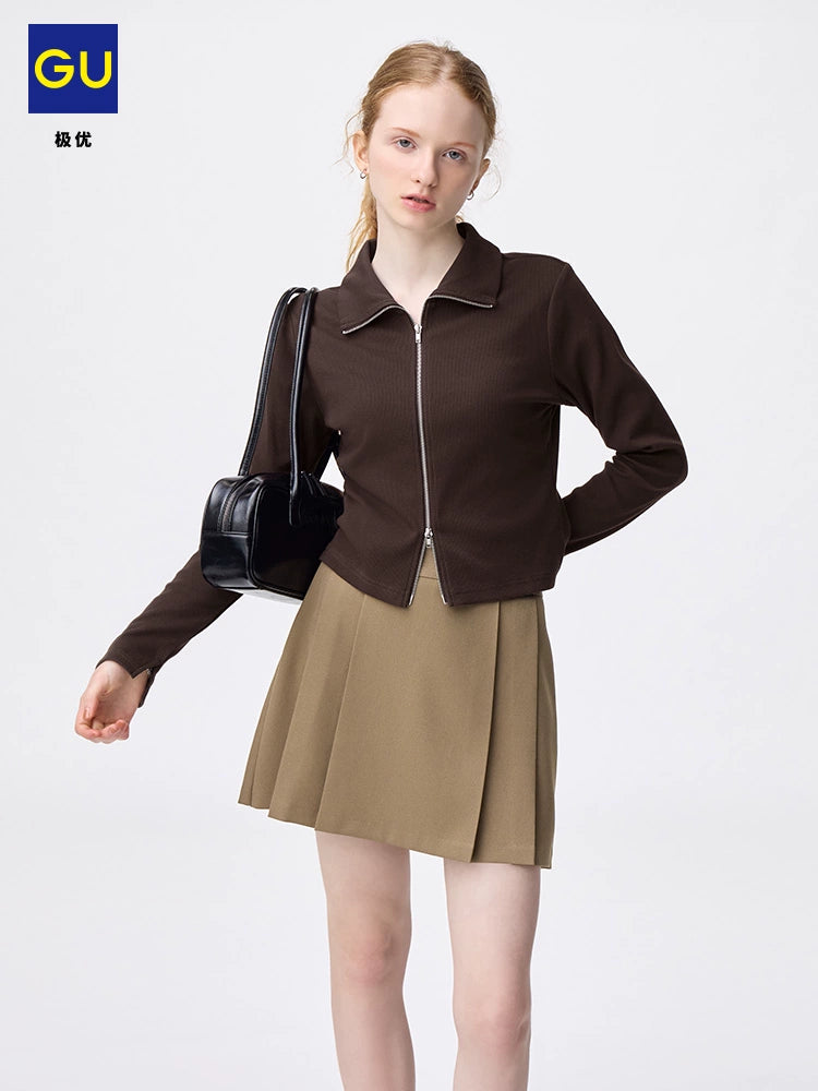 GU Pleated Short Fashion Simple Culottes