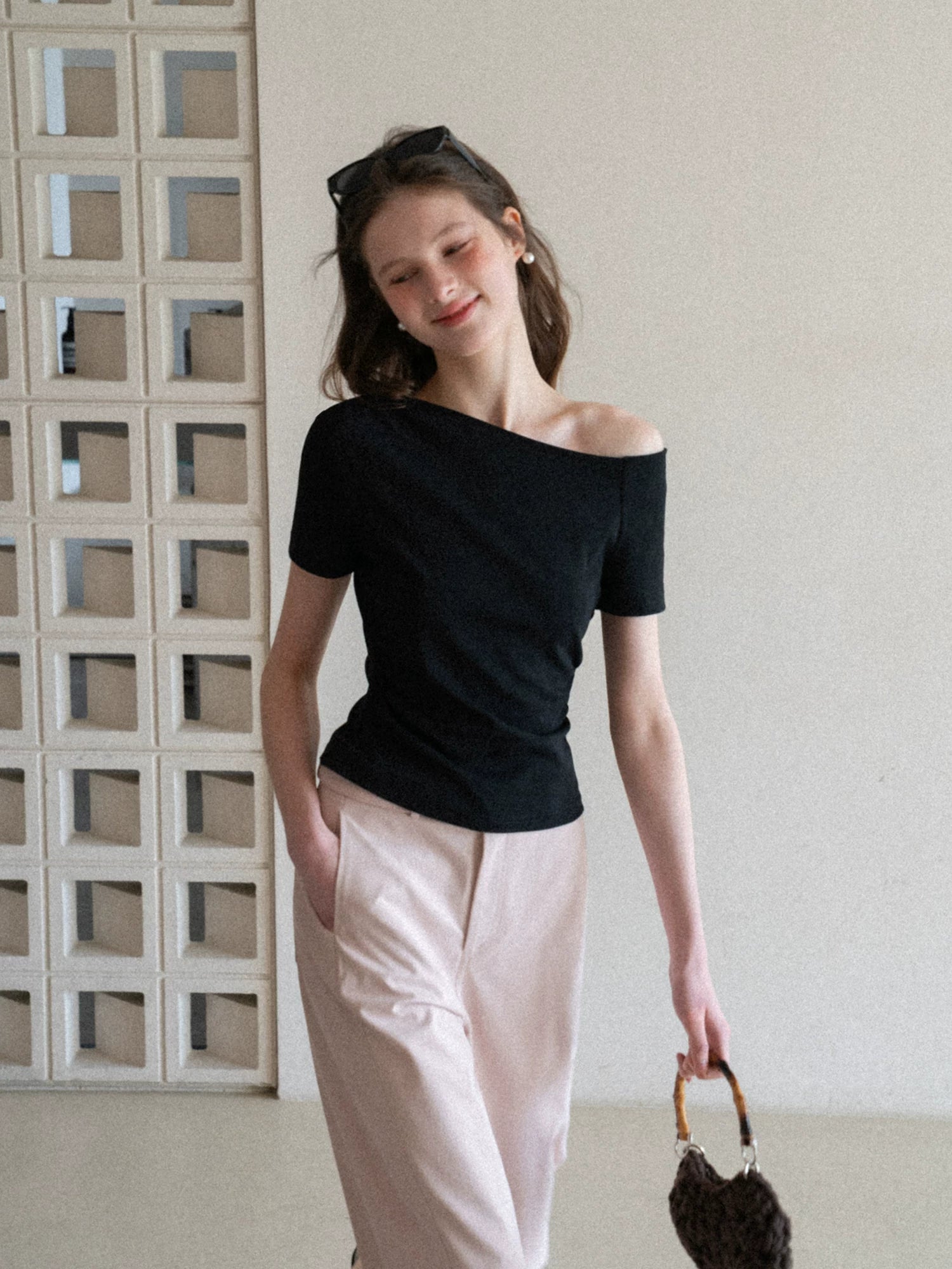 EGGKA High Waist Straight Versatile Casual Pants