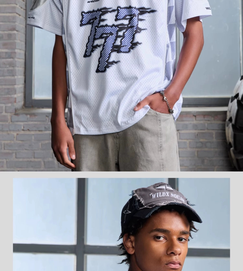 WildX Mesh Jersey Retro Trend Breathable Tee