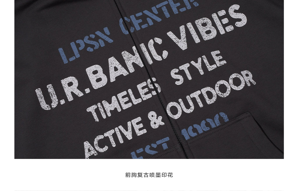 Loopsoon Loose Casual Two-Color Printed Cardigan Sweater