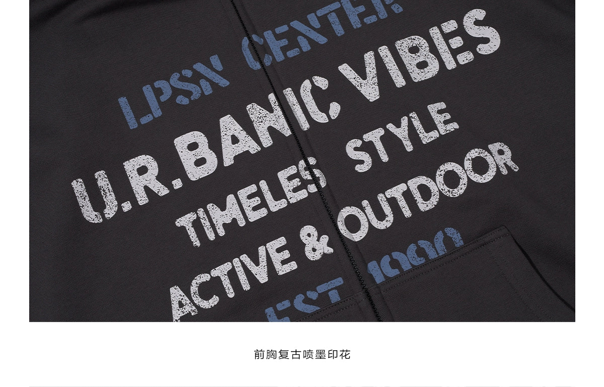 Loopsoon Loose Casual Two-Color Printed Cardigan Sweater