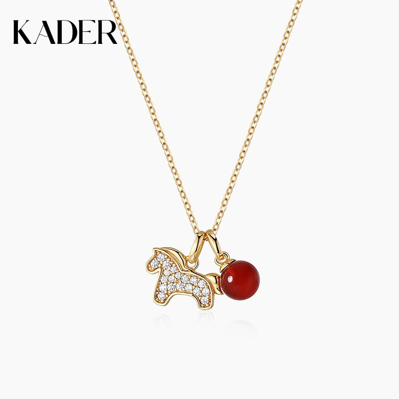 KADER Cute Horse New Year Necklace