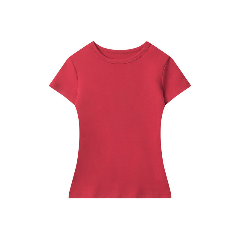 Nariele Slim Round Neck Short Tee