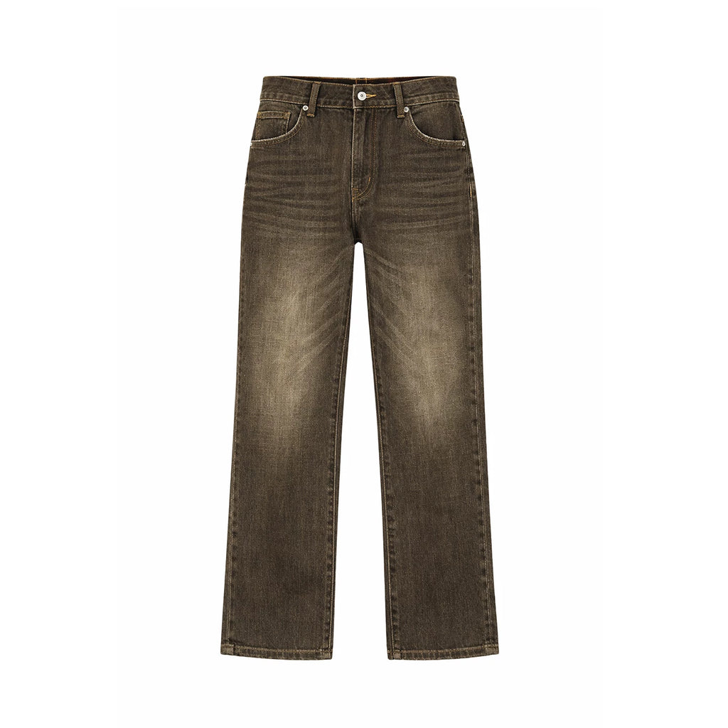 Slight Vogue Vintage Back Waist Pocket Leather Jeans