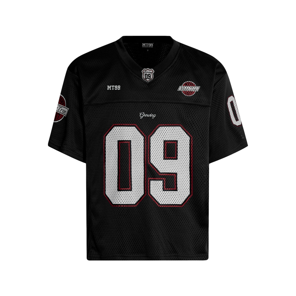 MT99 Collar 09 Letter Printed Breathable Tee