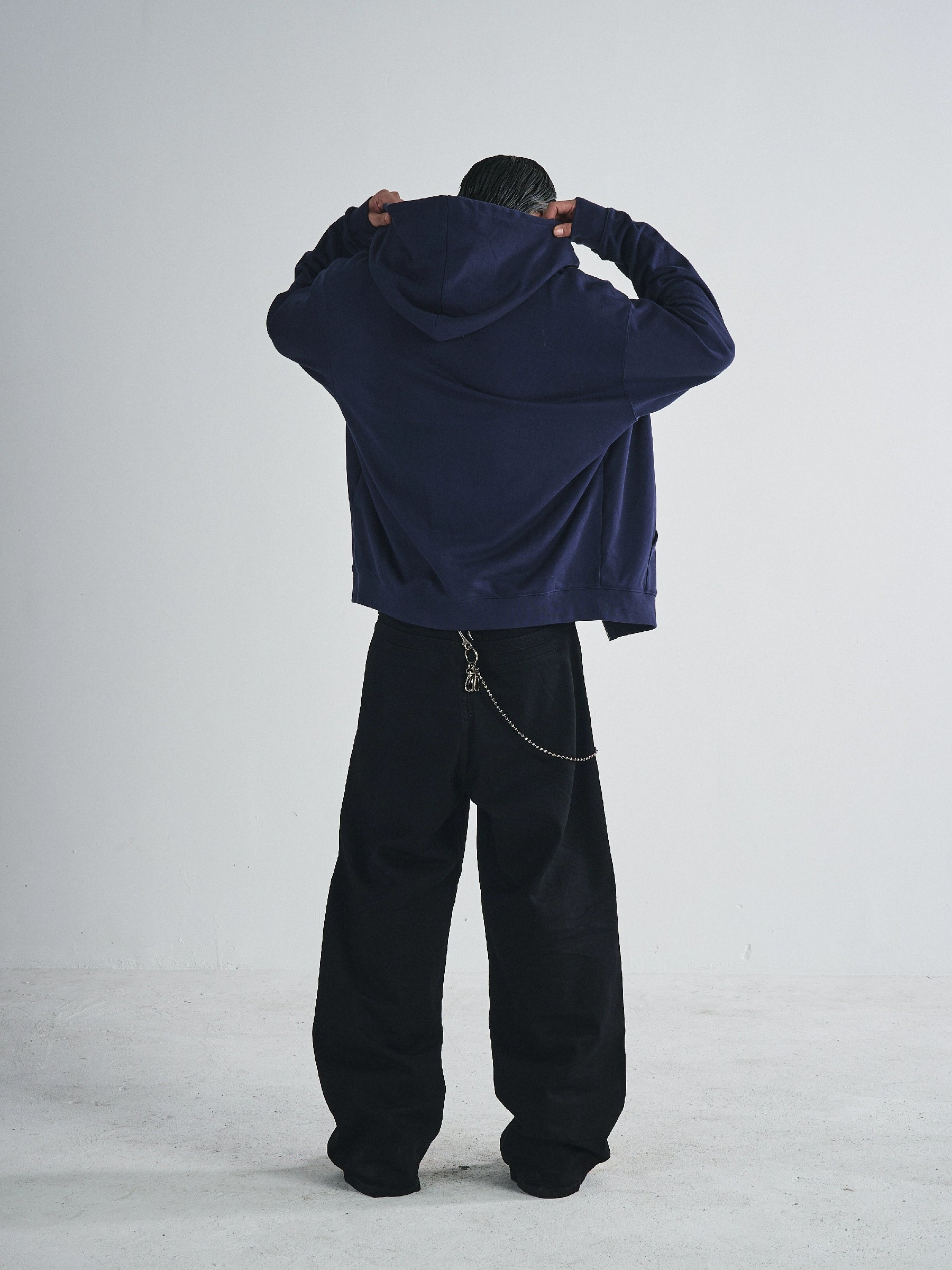 RUSURE Casual Simple Zip Hooded Sweater