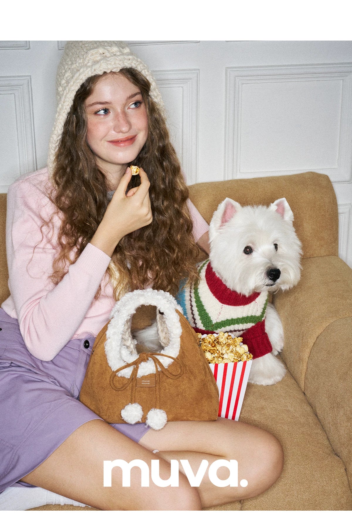 MUVA Cute Fluffy Rice Ball Tote Bag