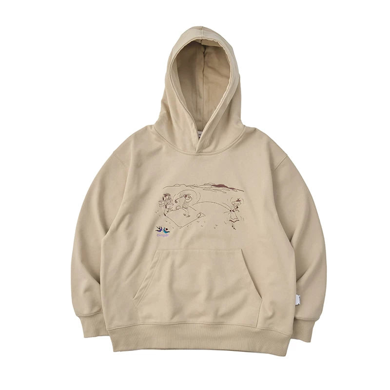 Battles Comic Embroidered Hooded Sweater