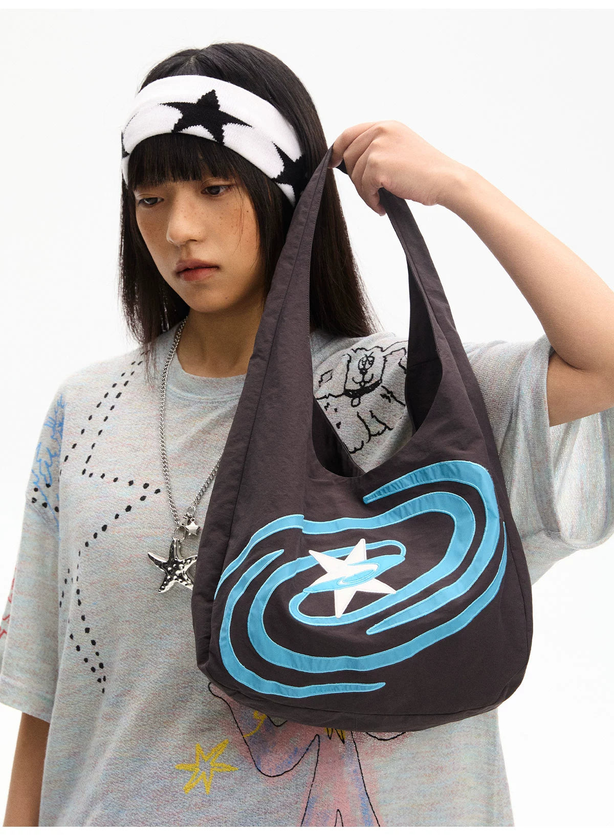 NewJNXS Whirlpool Reflective Cloth Underarm Bag