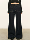 Anna Aneae Mid-rise Straight Jeans