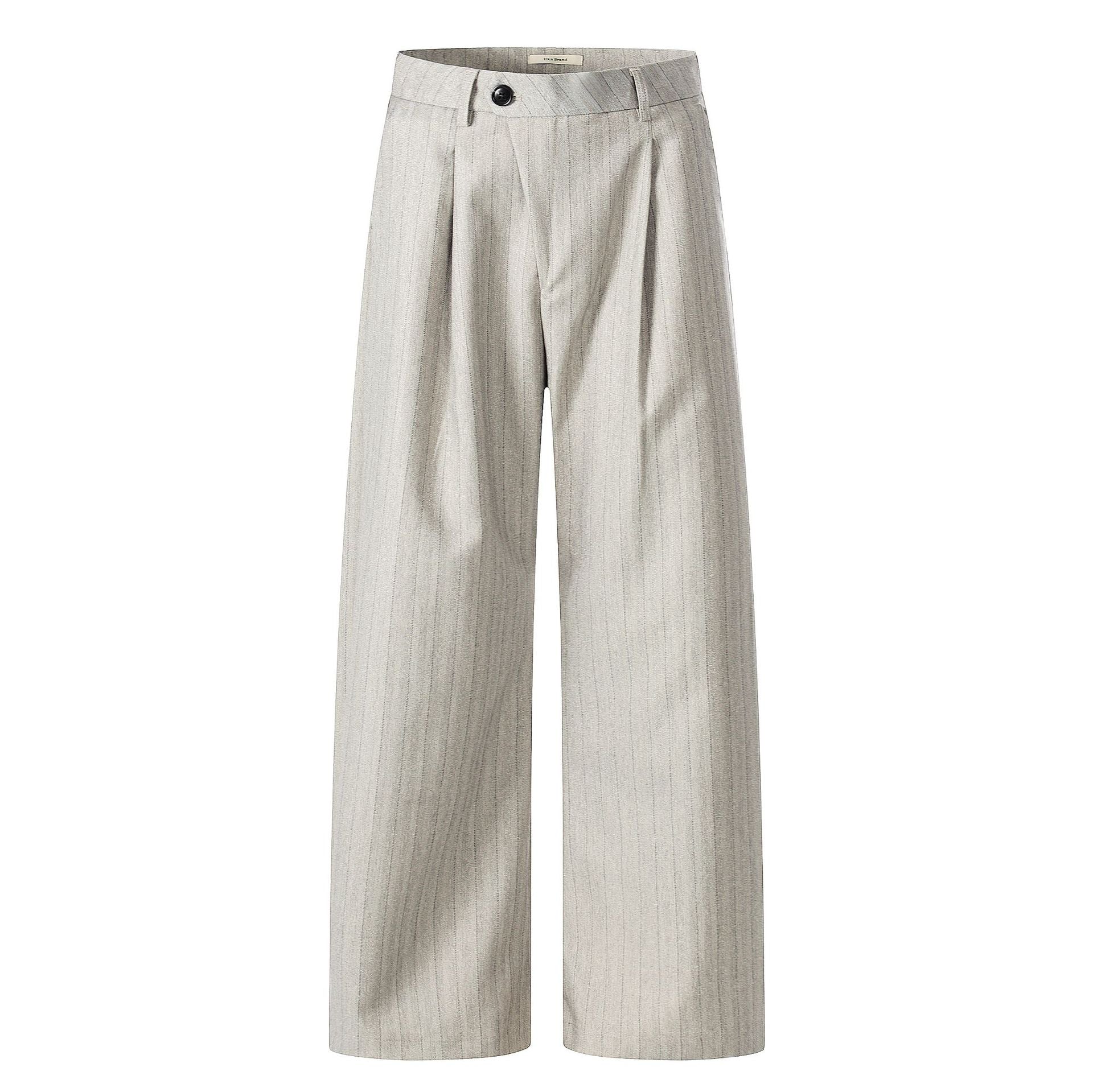 11KN Money Striped Wide-Leg Trousers